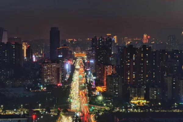 Bela Vista Noturna Cidade — Fotografia de Stock