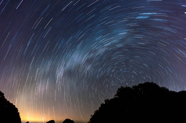 Νυχτερινός Ουρανός Αστέρια Έναστρο — Φωτογραφία Αρχείου