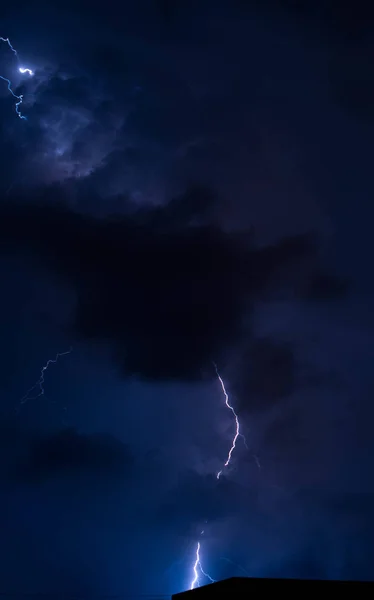 lightning in rainy sky, storm and thunderstorm