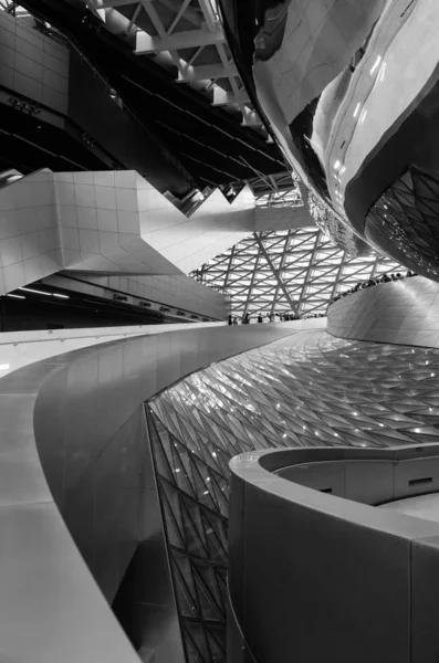 Interior Una Arquitectura Futurista Moderna Grande Poderosa — Foto de Stock