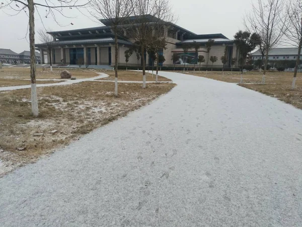 winter landscape with snow and houses