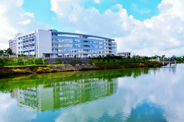 stock image modern building in the park