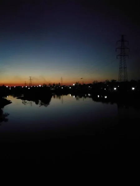 Hermosa Vista Nocturna Ciudad — Foto de Stock