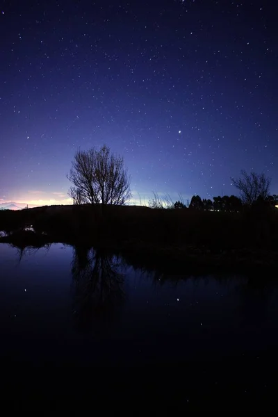 Hermoso Cielo Nocturno Con Estrellas — Foto de Stock