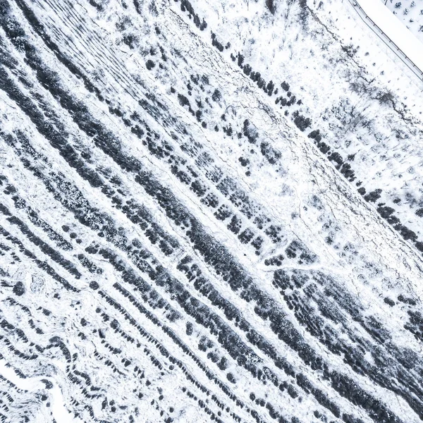 冬天白雪覆盖的道路 — 图库照片
