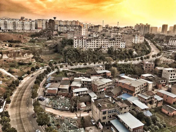 Hermosa Vista Aérea Ciudad — Foto de Stock