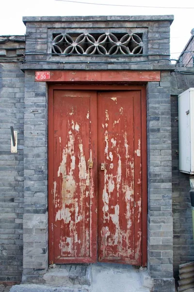 Vieja Puerta Madera Casa — Foto de Stock