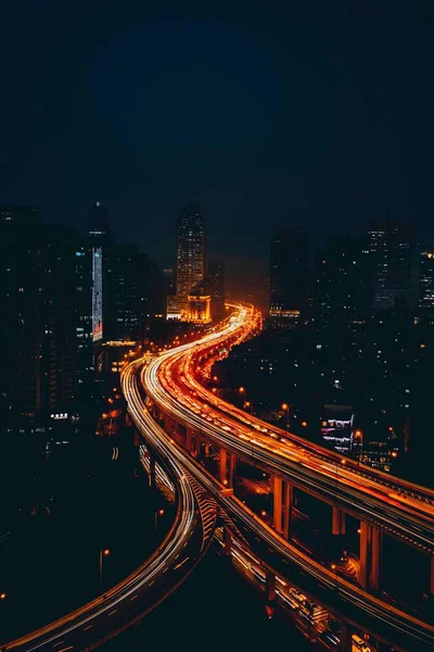 Gyönyörű Éjszakai Kilátás Városra — Stock Fotó