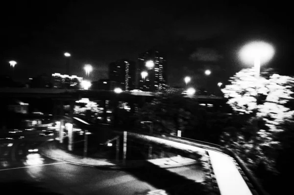 Tráfico Ciudad Por Noche — Foto de Stock