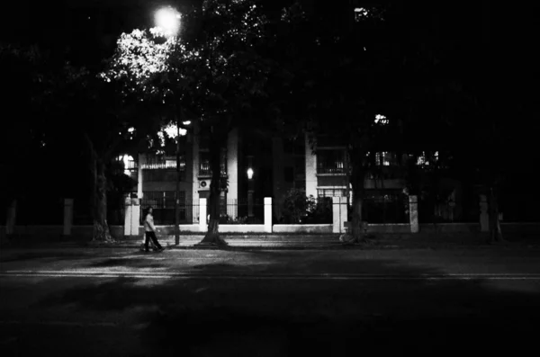 Vista Nocturna Ciudad Barcelona — Foto de Stock