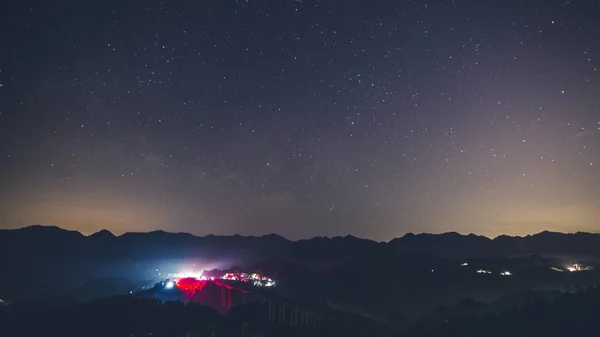 Estrellas Doradas Cielo Oscuro Nocturno — Foto de Stock