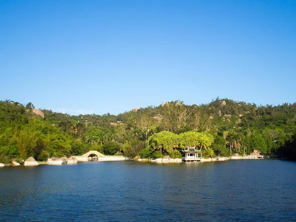 Vista Isla Del Lago Verano — Foto de Stock