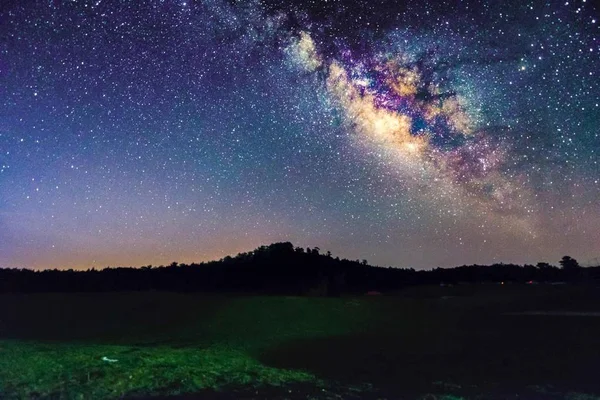 Cielo Nocturno Con Estrellas Estrellado — Foto de Stock