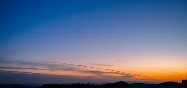 Hermoso Atardecer Cielo Noche — Foto de Stock