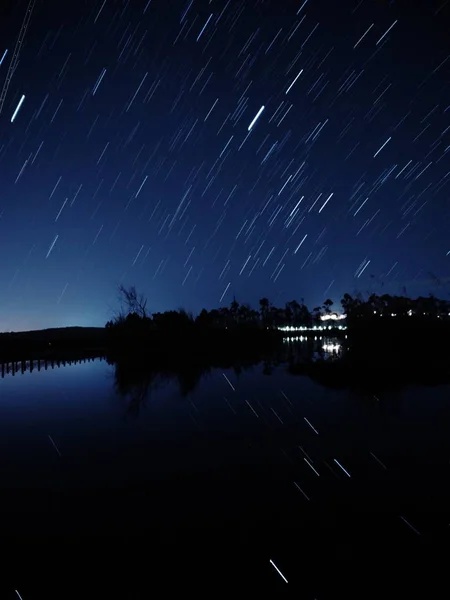 Cielo Nocturno Con Estrellas Estrellado — Foto de Stock