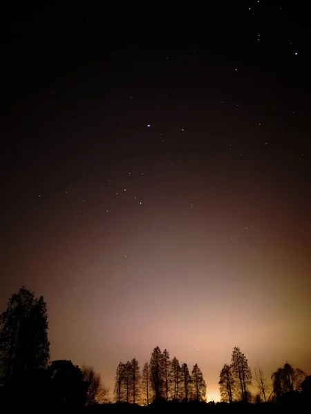 Hermoso Cielo Nocturno Estrellado — Foto de Stock