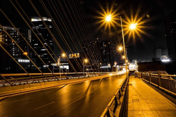 Movimento Sfocatura Del Traffico Notturno Crepuscolo — Foto Stock