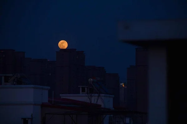 Cielo Con Luna Luz Lunar — Foto de Stock