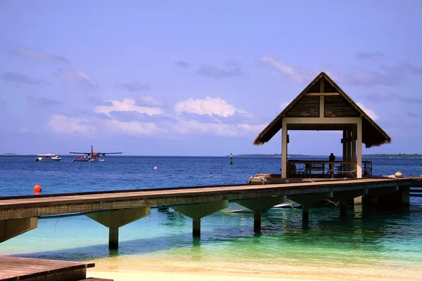 Hermosa Playa Mar Las Maldivas — Foto de Stock