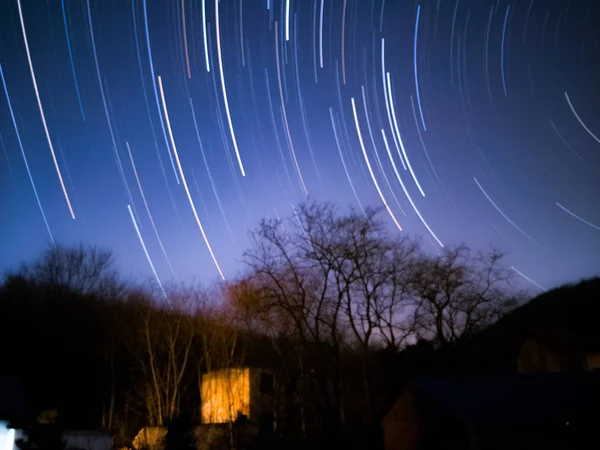 Los Rayos Del Sol Noche — Foto de Stock