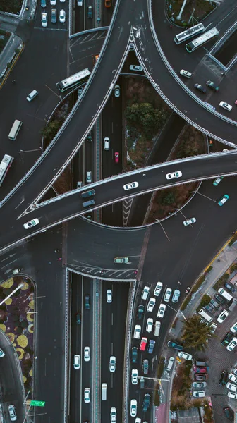 Luchtfoto Van Stad Van Shanghai China — Stockfoto