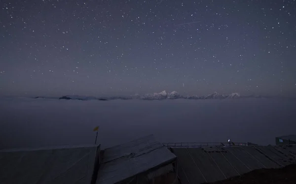 Vista Nocturna Las Montañas Por Noche — Foto de Stock