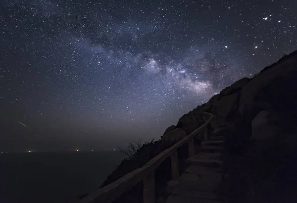 Hermoso Cielo Nocturno Estrellado — Foto de Stock