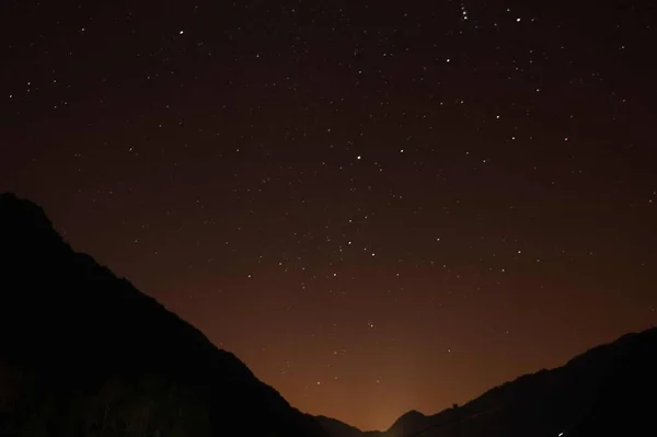 Hermoso Cielo Nocturno Con Estrellas Brillantes — Foto de Stock