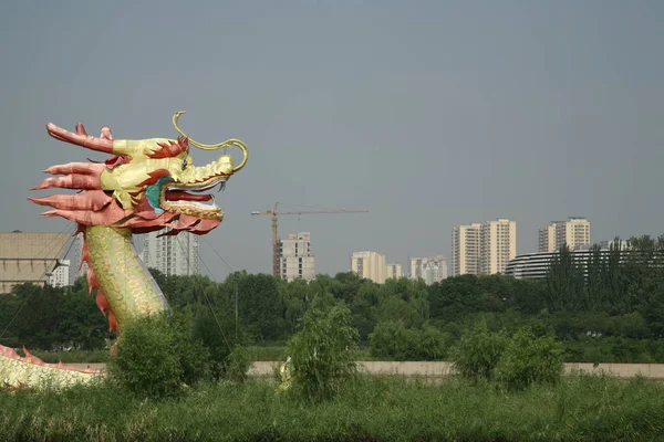 Estatua Dragón Chino Parque — Foto de Stock