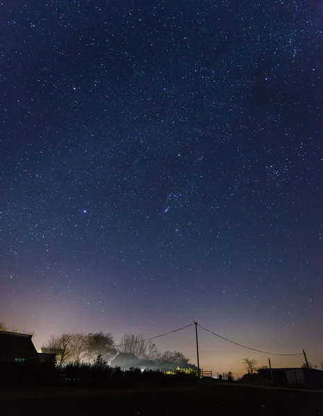 Hermoso Cielo Nocturno Con Estrellas Brillantes — Foto de Stock