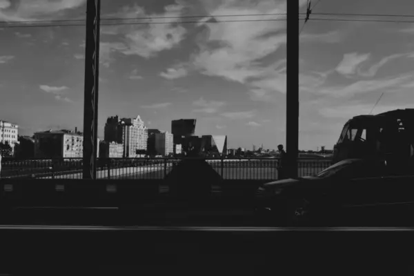 Вид Город Лондон Чёрном Белом — стоковое фото