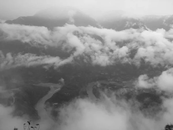 Nebbia Montagna — Foto Stock