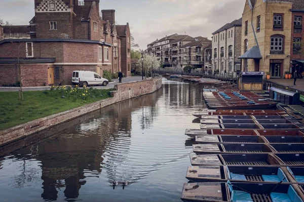Vista Del Canal Amsterdam Países Bajos — Foto de Stock