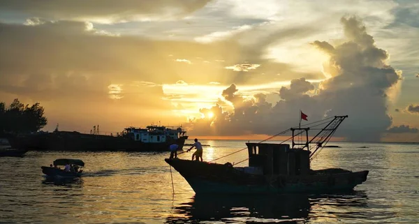 Puesta Sol Mar — Foto de Stock