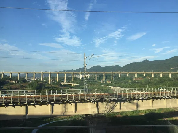 Vista Ciudad Carretera Parque — Foto de Stock