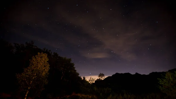 Hermoso Cielo Estrellado Noche — Foto de Stock