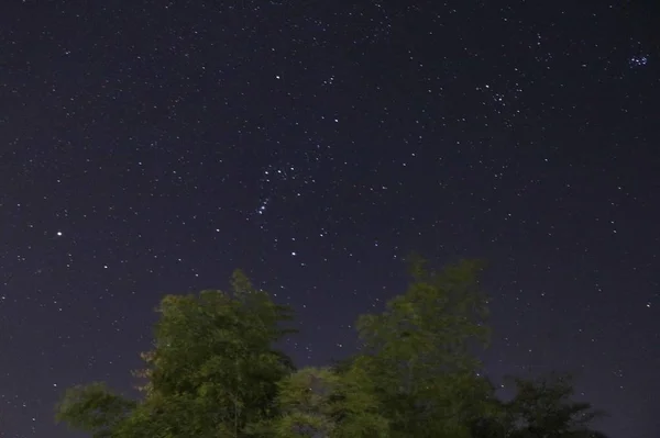 Hermoso Cielo Nocturno Con Estrellas Brillantes — Foto de Stock