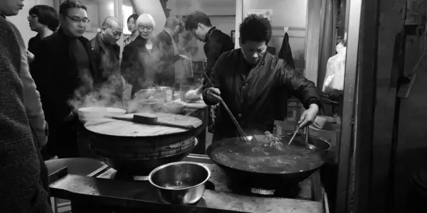 Gente Cocina — Foto de Stock
