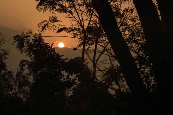 Hermosa Puesta Sol Ciudad — Foto de Stock