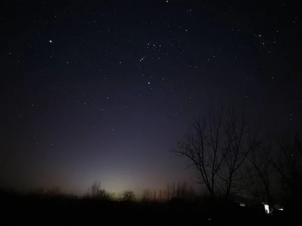 Cielo Nocturno Con Estrellas Estrellado — Foto de Stock
