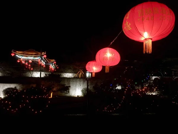 chinese lanterns in the night