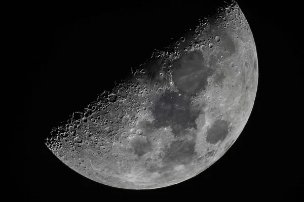 Луна Звезды Ночном Небе — стоковое фото