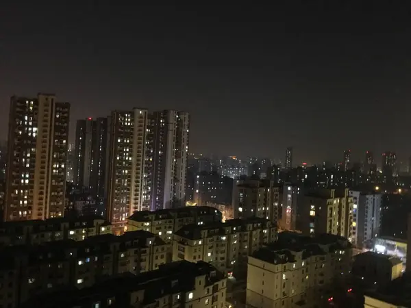 Vista Nocturna Ciudad Bangkok — Foto de Stock