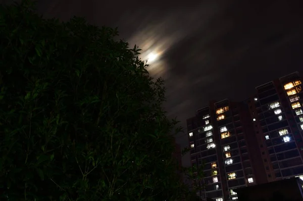 Vista Nocturna Ciudad Del Sol Parque — Foto de Stock