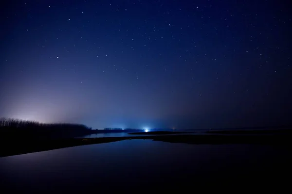 Fondo Estrellado Cielo Nocturno — Foto de Stock