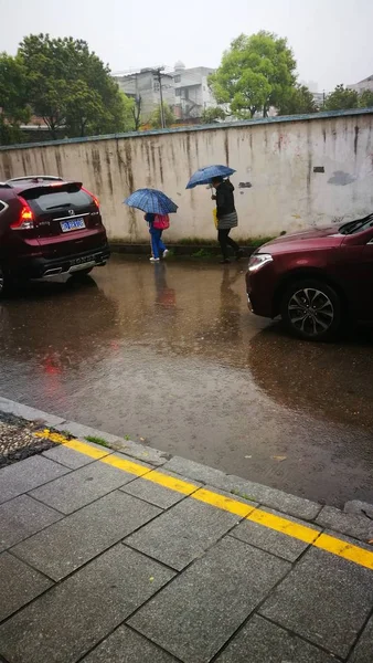 Estacionamiento Coches Calle — Foto de Stock