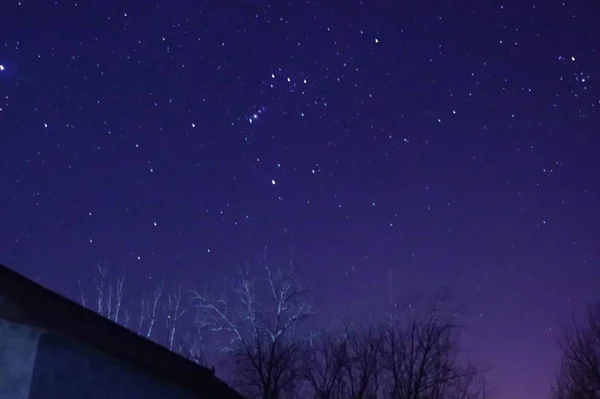 Céu Noturno Com Estrelas Atmosfera — Fotografia de Stock