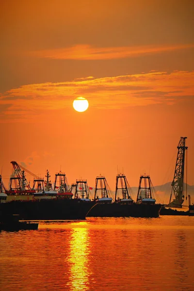 Hermoso Atardecer Sobre Mar — Foto de Stock