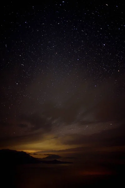 Estrellas Centelleantes Noche Astrología Nebulosa — Foto de Stock