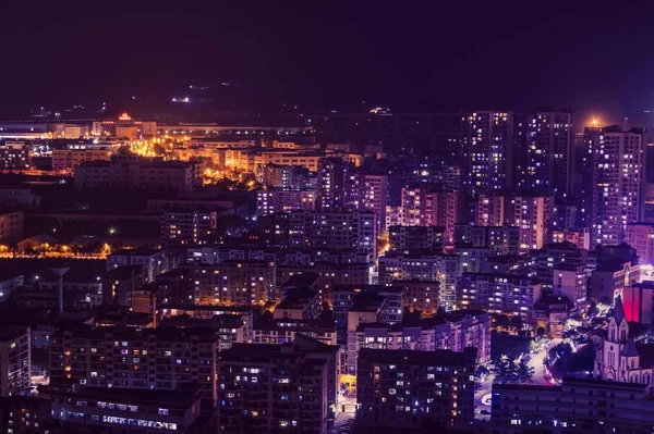 Hermosa Vista Nocturna Ciudad — Foto de Stock